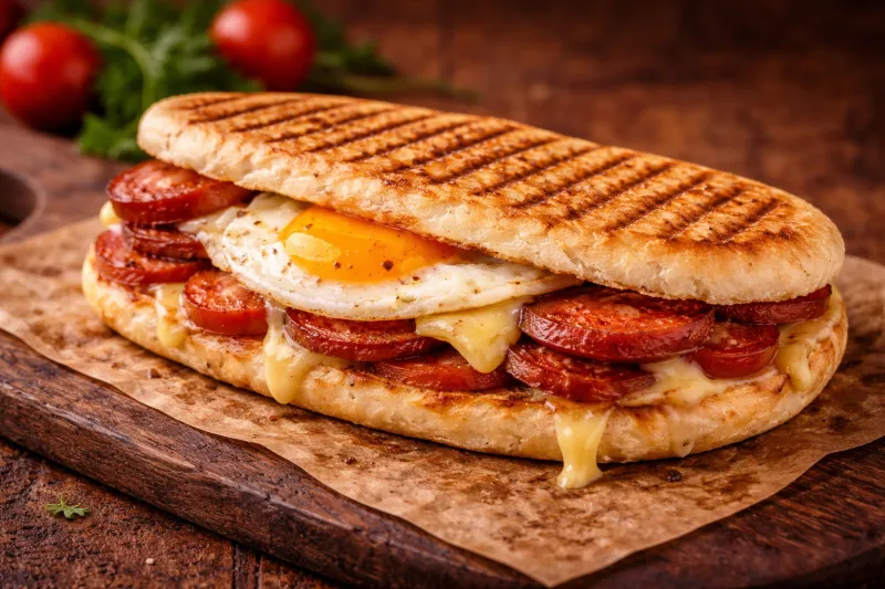 Et Bazlama Tost (Yumurtalı)